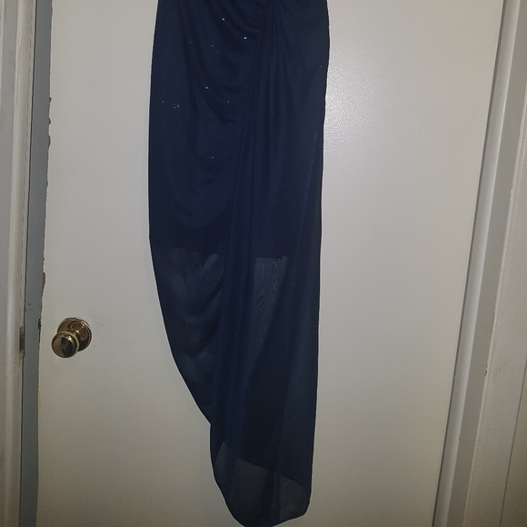 Strapless navy flowy dress - Picture 6 of 7